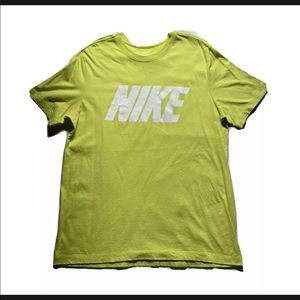 Nike Neon Yellow Short Sleeve Shirt Size Large